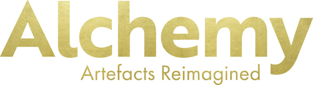 Gold logo for Alchemy, Artefacts Reimagined.