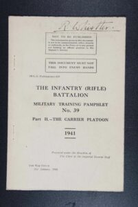 Rex Whistler’s military training pamphlet, with kind permission of Salisbury Museum ©